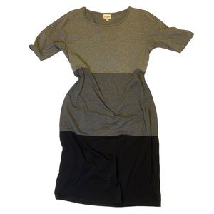 Lularoe Julia gray black dress size Large